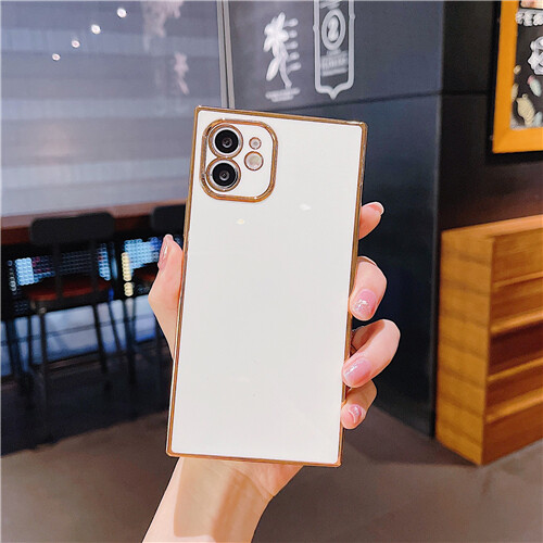 Square Plating Soft Cover For iPhone 16 Pro Max 15 Plus 14 13 12 11 Fashion Case - Bild 15 von 22