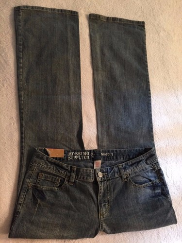 Mossimo Supply Co Women Low Waist Straight Boot Cut Jeans Size 11R Fit 6 - Picture 2 of 11