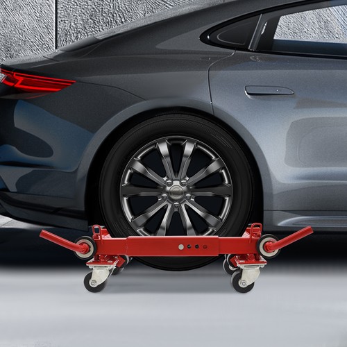 Floor Standing Lever Type Car Moving Dolly Load Capacity Car Wheel Dolly Red US - Bild 2 von 16
