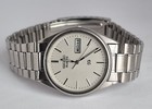 Rarer 1988 SEIKO SQ Seiko 5G23-8050 Silver Dial Men's Quartz Watch Day Date