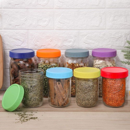 86mm Plastic Wide Mouth Mason Jar Lids with Silicone Ring, Leak-proof Jar Lids - Imagen 16 de 51