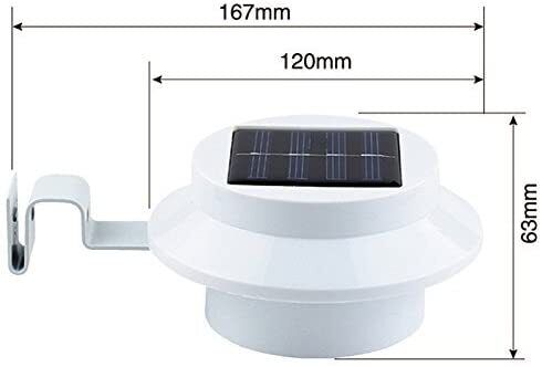 3x LED Solar Dachrinnenleuchten Zaunleuchte kabellos Regenrinne Leuchte Garten - Bild 9 von 13