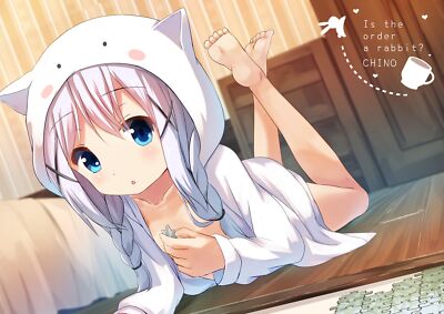 Anime girls gochuumon wa usagi desu ka kafuu chino loli Playmat Gaming Mat Desk