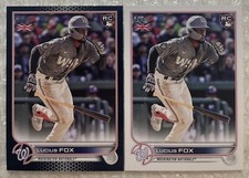 2022 Topps UK Edition #180 Lucius Fox BLACK PARALLEL ROOKIE SSP /125 & BASE RC