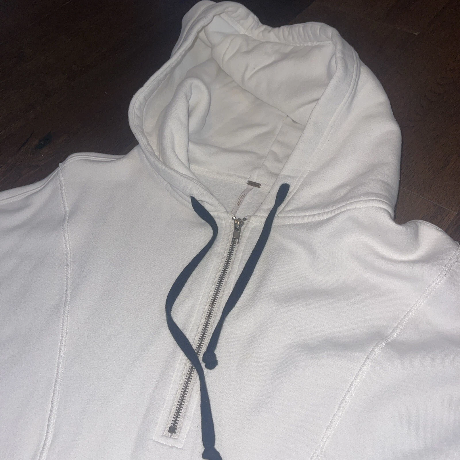 OFF WHITE Free People High Road maglione oversize felpa manica dolman media felpa con cappuccio