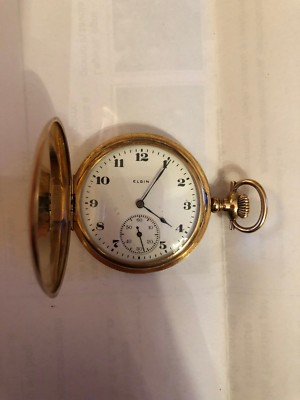 orologio a cipolla da taschino tasca elgin oro pocket watch | eBay
