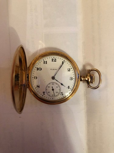 orologio a cipolla da taschino tasca elgin oro pocket watch | eBay