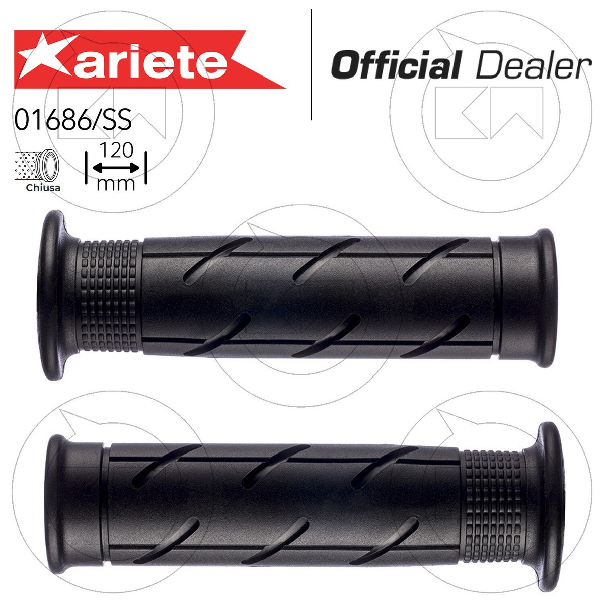 Super Soft Griffe 120mm Schwarz Gelocht Universal Für Honda 02643