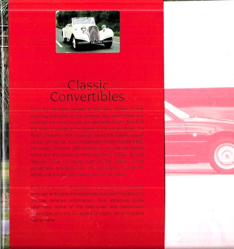 CLASSIC CONVERTIBLES Over 35 timeless open-top designs by Chris Rees HC/DJ 1999 - Picture 2 of 5