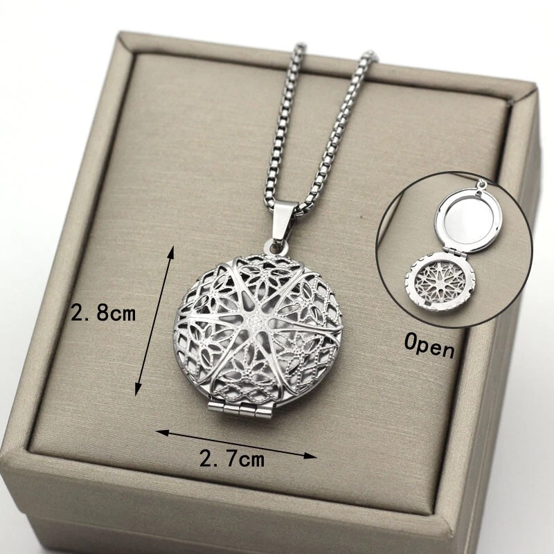 Collana E Ciondolo Prezioso Con Relicario Ovale In Argento E Filigrana - Immagine 2 di 2