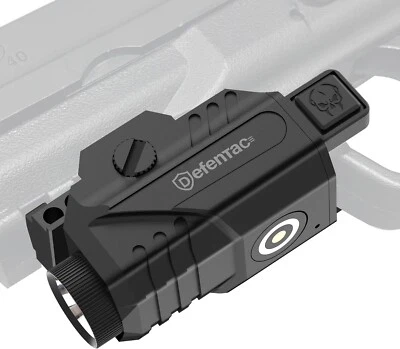 DEFENTAC Pistol Light w/ Strobe Function for Guns 600 Lumens Tactical Flashlight