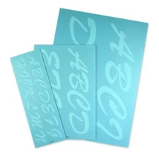 Cosco Stencil Kit, Letters, Transparent Plastic Script 1-3 Inches (090310)
