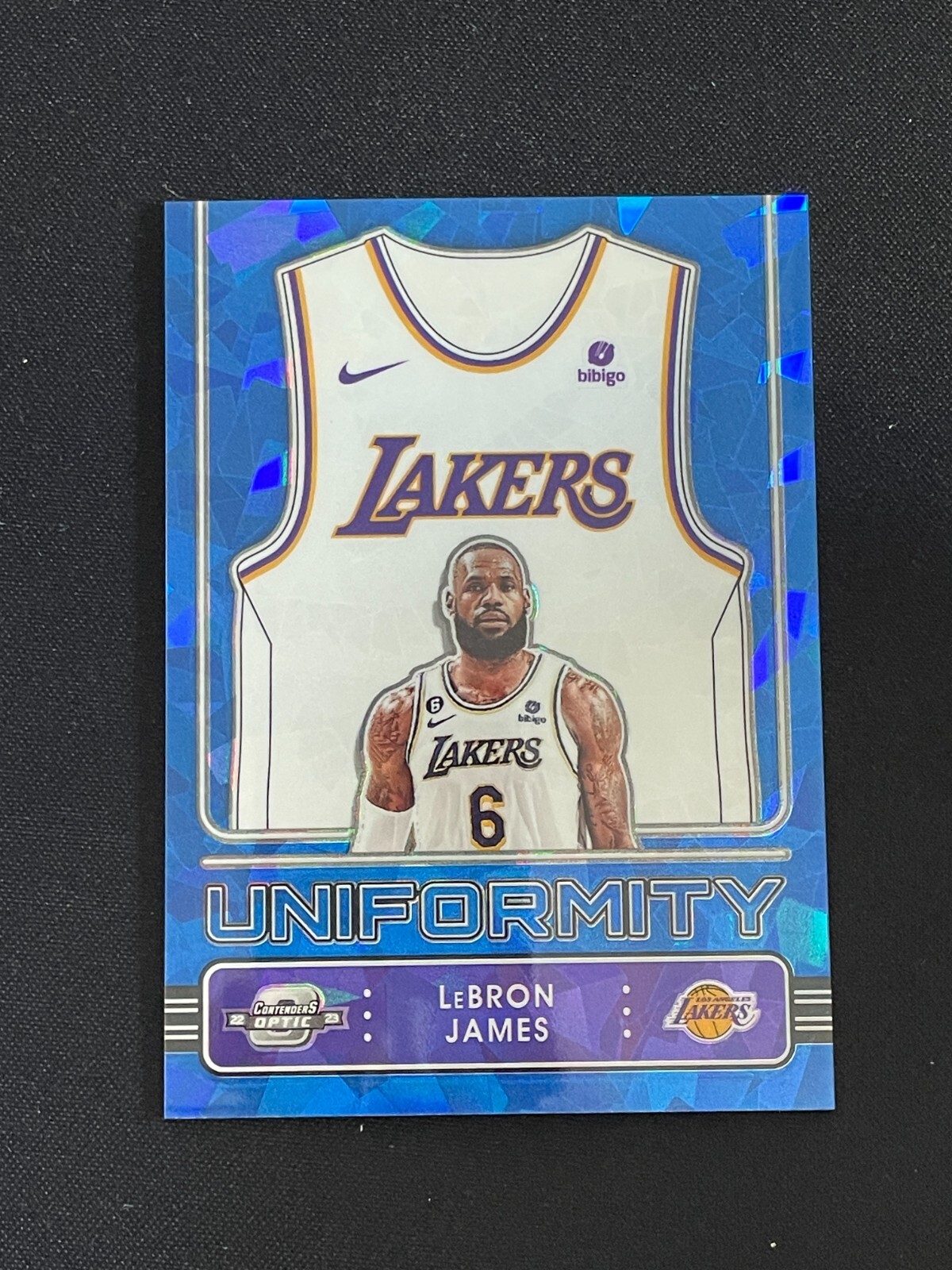 Lebron James 2022-23 Panini Contenders Optic Uniformity Blue Ice 26/75 #5