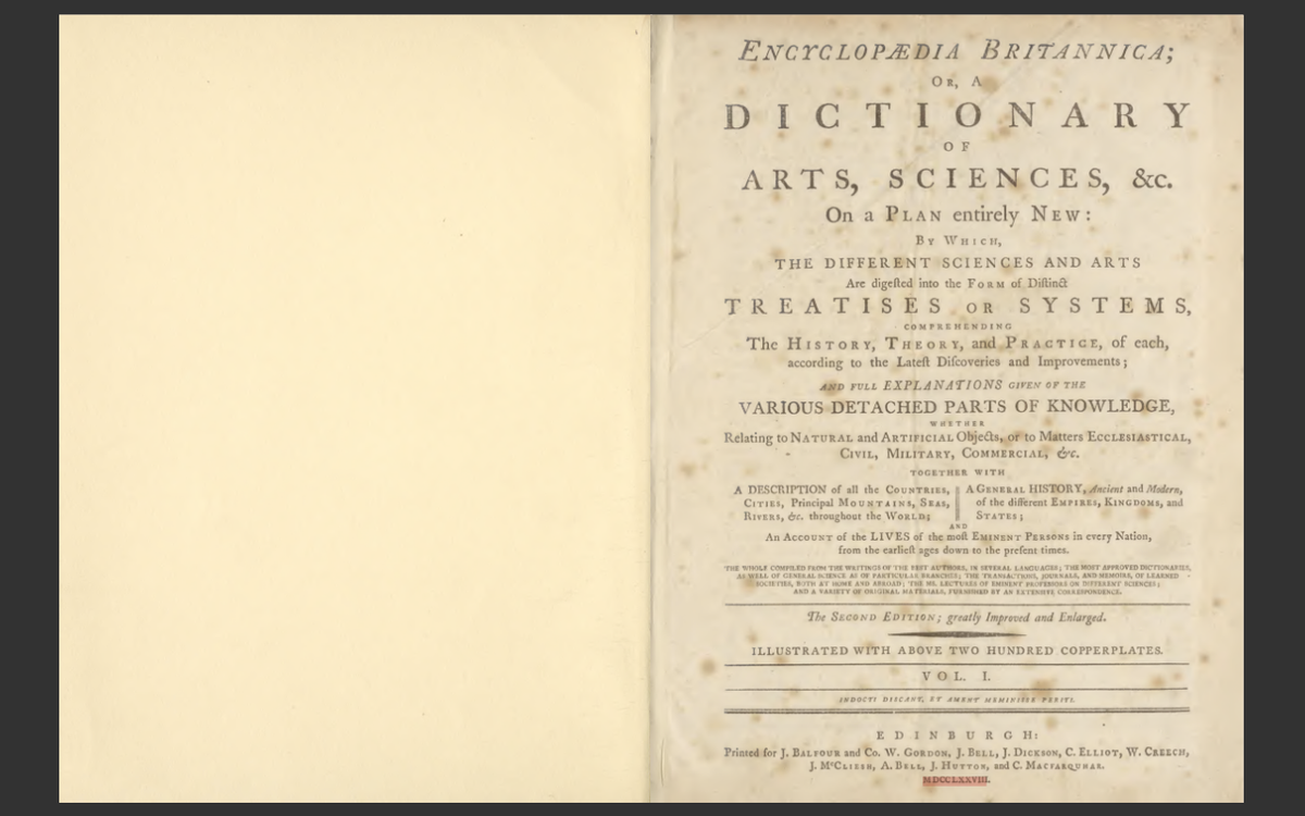 ENCYCLOPEDIA BRITANNICA, 1778 2ND EDITION, All 10 Volumes, PDF E