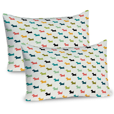 Scottish Terrier 2 Teiliges Kissenbezugs Set 40x80cm