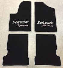 Autoteppich Fußmatten für Fiat Seicento Sporting silber 4teilig Absatzschutz