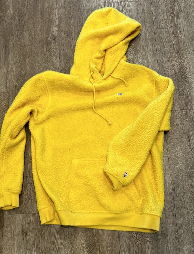 Tommy Hilfiger Tommy Jeans Bright Yellow Fleece Hoodie Sweatshirt
