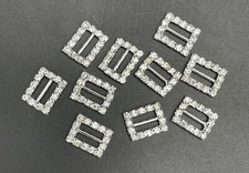 10Pcs Crystal Rhinestone Rectangle Buttons For Craft Decorative Wedding Buckle