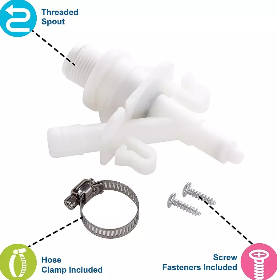Valve De Chasse D'eau Pour Toilettes Dometic RV - Remplacement 300 310 320 (385311641)