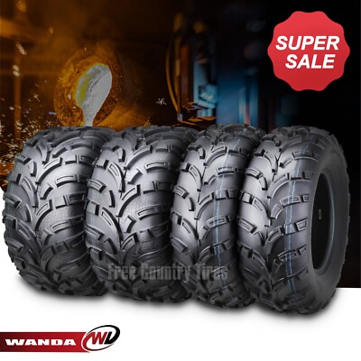 WANDA ATV UTV Tires 25x8-12 25x8x12 & 25x11-12 25x11x12 6PR Mud - Full Set