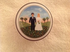 VILLEROY & BOCH Design Naïf BRIDE AND GROOM Wedding Trinket Box from 1987