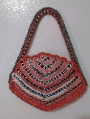 Handmade Crocheted Soda Pop Top Purse