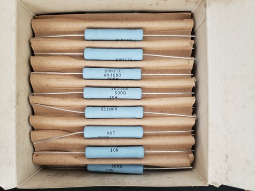 (Qty 5) 10 Watt OHMITE Wirewound Silicone Ceramic RESISTORS -Mult Sizes (Ohms) - Picture 20 of 23