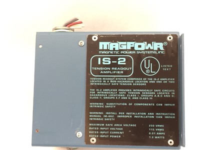 MAGPOWER IS-2 INTRINSICALLY SAFE LOAD CELL TENSION READOUT AMPLIFIER (B55)
