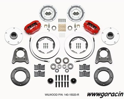 Wilwood Forged Dynalite Pro Series Front Brake Kit Fits 1950-1955 MG TD,TF,Red