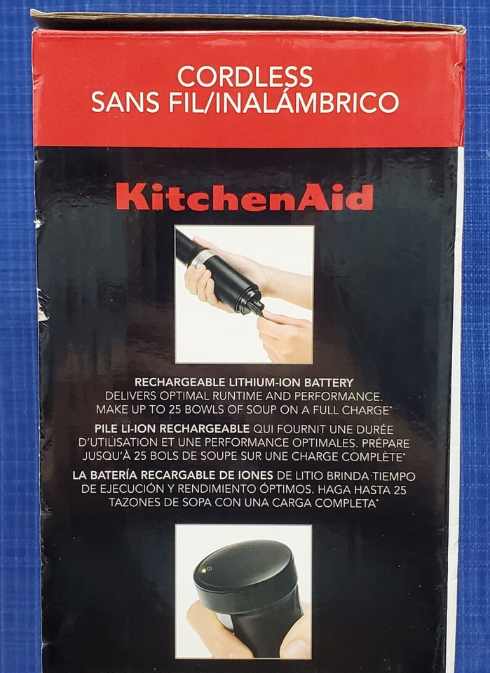 KitchenAid Cordless Variable Speed Hand Blender Matte Black