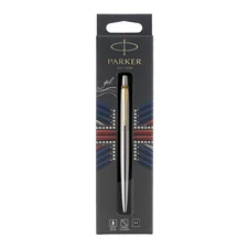 Parker Jotter Ballpoint Pen, Stainless Steel & Gold, New, Black GEL Ink