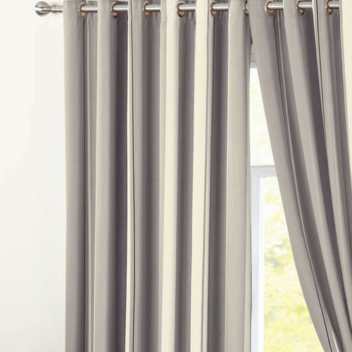 Cortinas forradas con ojales de carbón a rayas Whitworth - Imagen 11 de 13