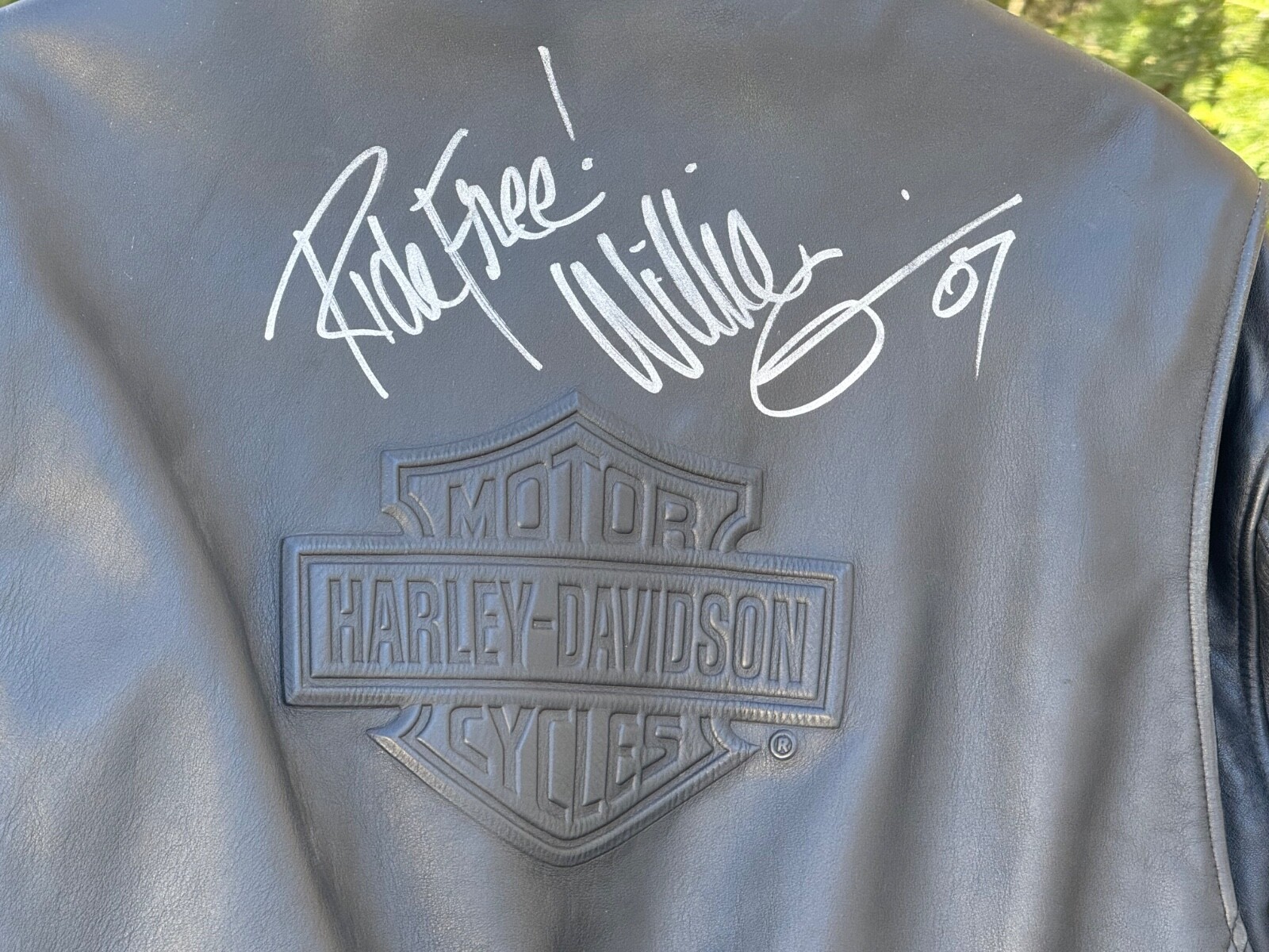 Signed Leather Jacket Harley Davidson VINTAGE 2XL… - image 3