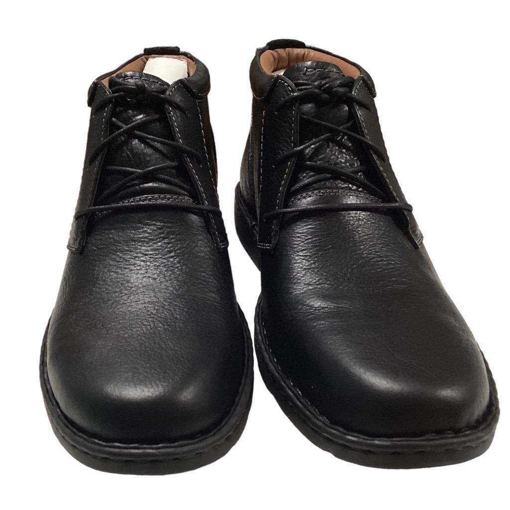 Clarks Chukka Boots Mens 15 W Wide Black Leather Lace Up 