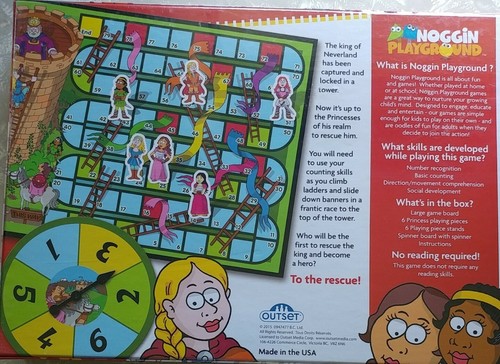 Princess Snakes & Ladders Game by Outset Noggin Playground ages 3 + - Picture 2 of 3