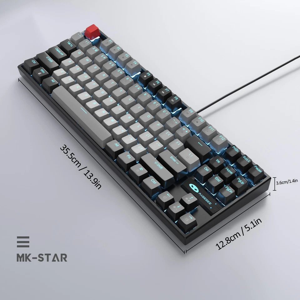 Magegee 75% Mechanical Gaming Keyboard With Blue Switch, Led Blue Back - Image 2 of 4
