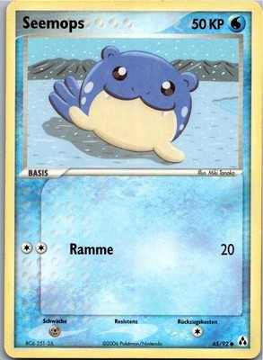 Pokémon Seemops 65/92 EX Legend Maker 2006 Deutsch