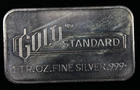 Engelhard GOLD STANDARD Silver One Oz Silver Bar Rare Low Mintage! Vtg Pebble