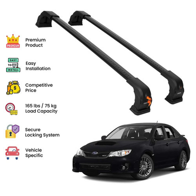 #ad Black Premium Roof Rack Cross Bars For Subaru Impreza 2008 2012 $189.91
