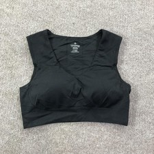 Tommie Copper Sports Bra Womens Small Black Compression Longline Copper Znergy