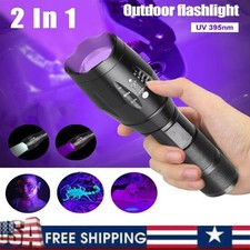 UV Flashlight Black Light Super Bright 120000lm Torch Ultra Violet Lamp LED