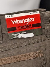 NWT Wrangler RIGGS Workwear Ripstop Ranger Cargo Dark Brown 36x32