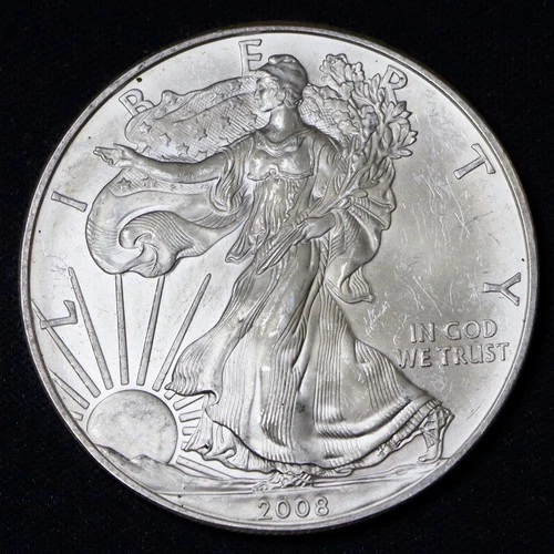 2008 American Silver Eagle 1 oz .999 Fine Silver $1 Coin BU Bullion