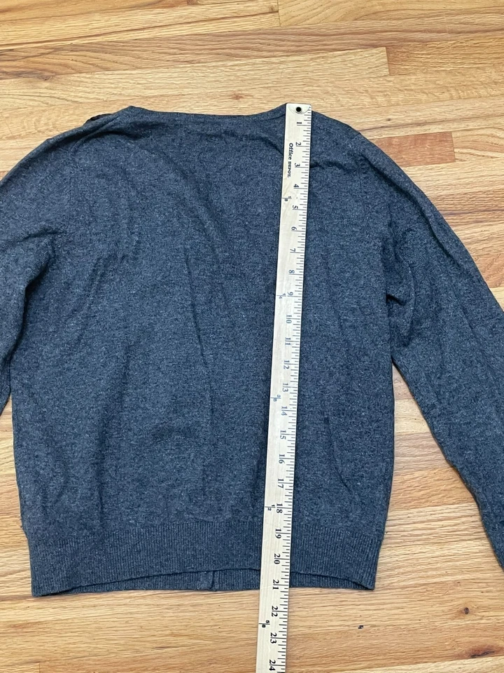 Boden Mujer 8 Gris Suéter Algodón Cárdigan Tejido Acogedor Boho Vacaciones Preppy Foto 4 de 4