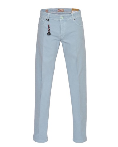 NWT MARCO PESCAROLO PANTS stretch cotton sky blue trousers luxury 50