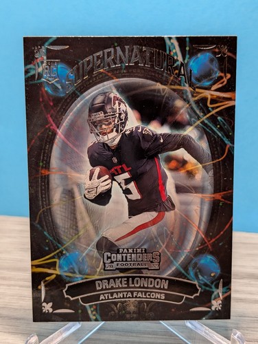 Drake London [Emerald] #SN-DLO 2022 Panini Contenders Supernatural card