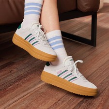 adidas VL Court Bold Off White Collegiate Green Bliss Lilac Women's - JI1788