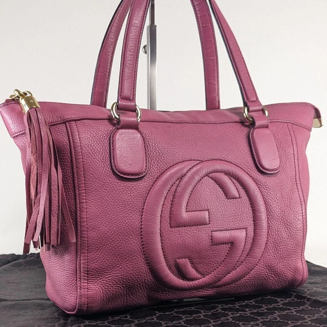 Sac fourre tout Gucci Soho cuir pompon m2_0422