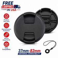Universal Snap-On Lens Cap 37-82mm Front Cover for Canon Nikon Sony DSLR