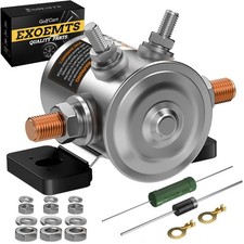 EZGO 36V Solenoid with Mount Bracket, #70 Series Continuous Duty silver 
